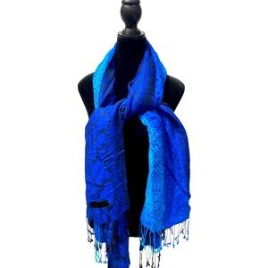Dark blue Pashmina made in Italy